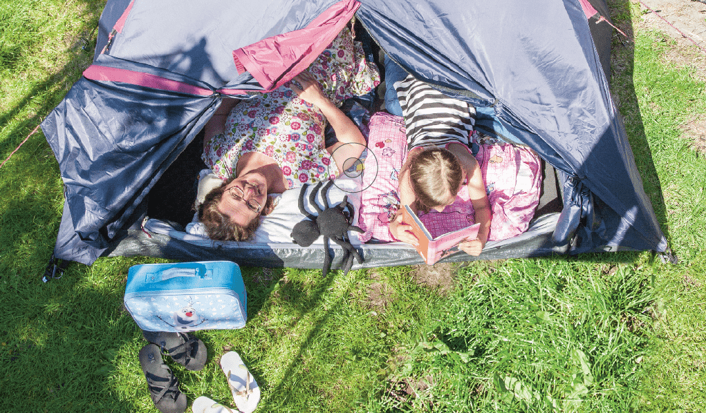 Kamperen in eigen achtertuin